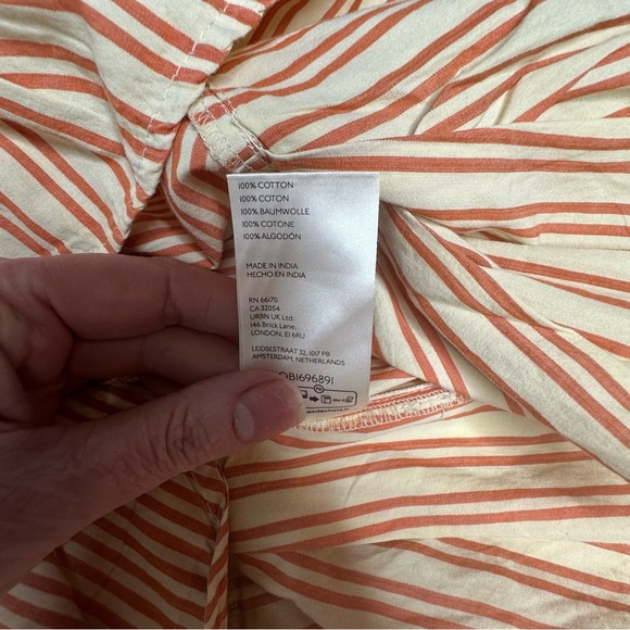 NWOT Free People Be Real Striped Button front Ruffle Mini Dress xs - Picture 16 of 16